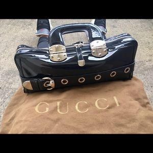 Black leather Gucci Boston Purse AUTHENTIC